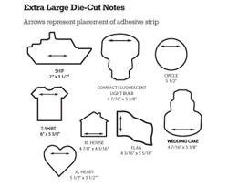 Extra Large Sticky Notes Die-Cut Shapes