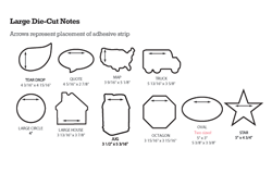 Large Sticky Notes Die-Cut Shapes
