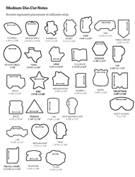 Medium Sticky Notes Die-Cut Shapes